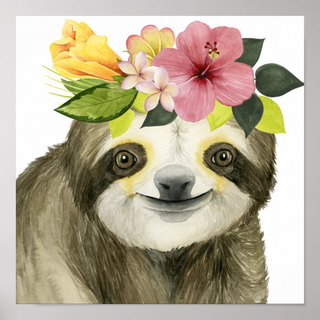 Poster Halo tropical | Sweet Sloth (Devant)