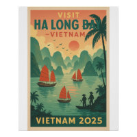 Halong Bay, Vietnam Retro Travel 2025