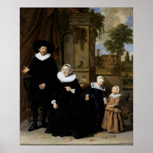 Poster Hals - Portrait d'une famille hollandaise