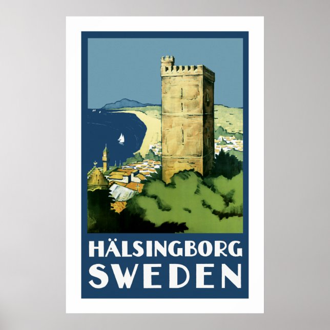 Poster Halsingborg ~ Suède (Devant)