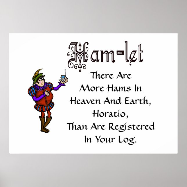 Poster Ham Radio Hamlet Journal des citations Refait Post (Devant)