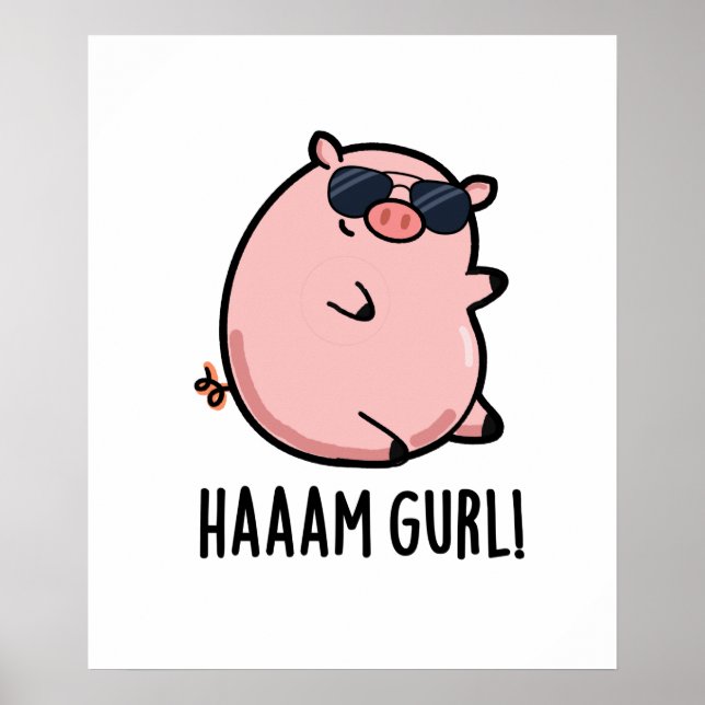 Poster Hamam Gurl Cute Pig Pun (Devant)