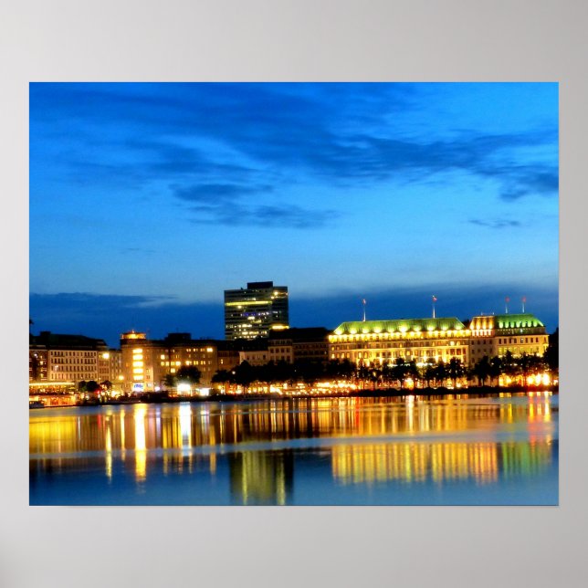 Poster Hamburg Harbour Hafen Deutschland Alster (Devant)