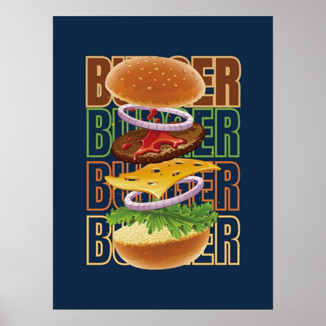 Poster Hamburger Art (Devant)