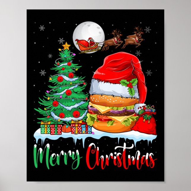 Poster Hamburger portant Noël Noël Noël - Joyeux Noël (Devant)