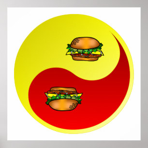 Poster Hamburger Yin Yang