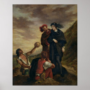Poster Hamlet et Horatio dans le cimetière