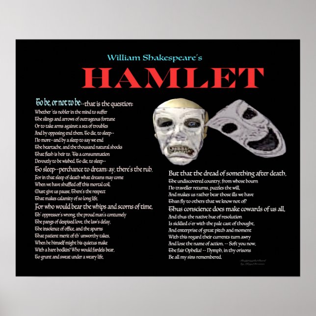 Poster Hamlet Être ou ne pas être (Devant)