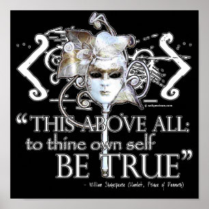 Poster Hamlet "… posséder l'individu soit… "citation