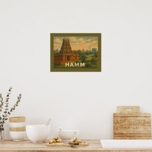 Poster Hamm Allemagne Ville Art