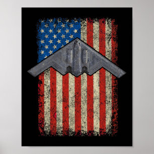 Poster Hammer Time Stealth B-2 Militaire Aircraft Minuit
