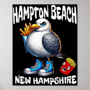 Poster Hampton Beach New Hampshire Seagull French Fries S