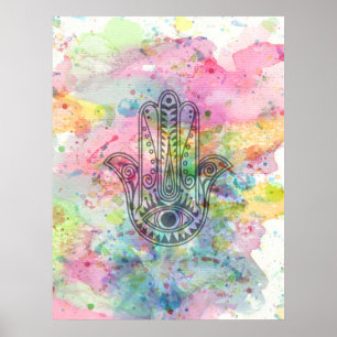 Poster HAMSA Hand of Fatima symbol