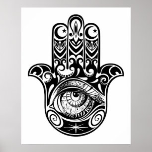 Poster Hamsa Hand Zendoodle 2