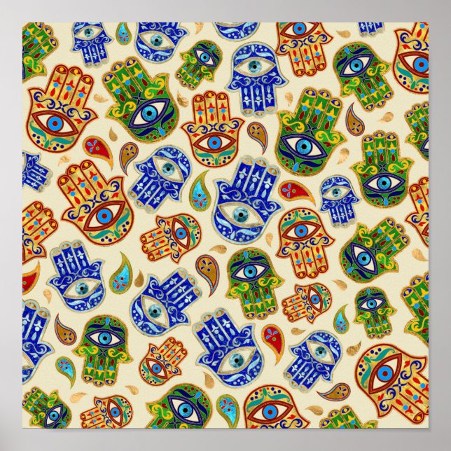 Poster Hamsa Main (Devant)
