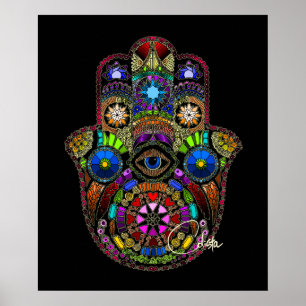 Poster Hamsa noir