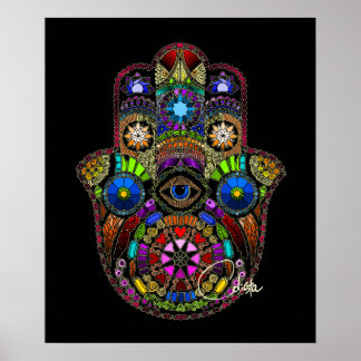 Poster Hamsa noir