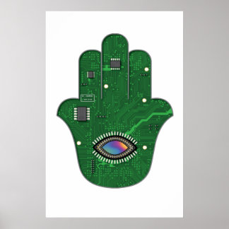 Poster Hamsa numérique