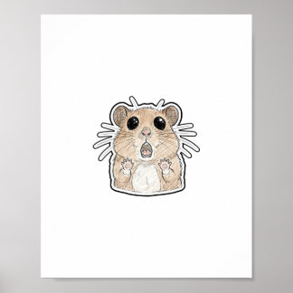 Poster Hamster choqué