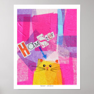 Poster Hamster ! en rose