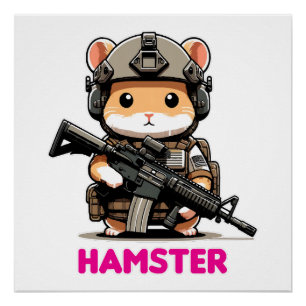 Poster Hamster tactique