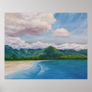 Poster Hanalei Bay Hawaii Peinture