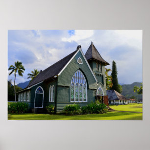 Poster Hanalei, Hawaii, Église