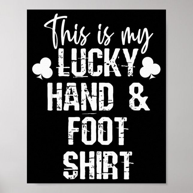 Poster Hand And Foot Card Game Player Gift Funny Sharks C (Devant)