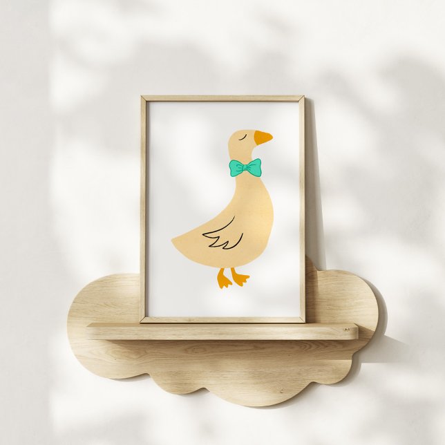 Poster Hand-Drawn Dapper Goose Nursery Art (Créateur téléchargé)