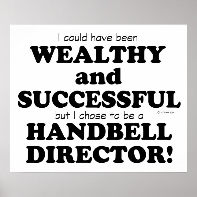 Poster Handbell Directeur Richesse et succès (Devant)