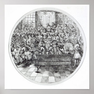Poster Handel conduisant un oratorio, c.1740