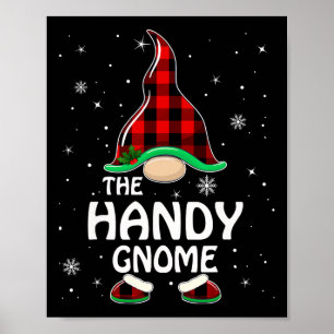 Poster Handicap Buffalo Plaid Matching Family Christma