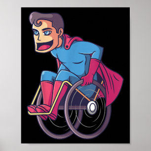 Poster Handicap Handicap Amputé Superhero I en fauteuil r