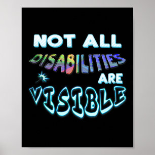 Poster Handicap Les enfants ne sont pas tous visibles