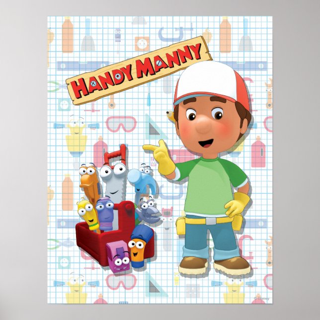 Poster Handy Manny et ses outils de conversation (Devant)