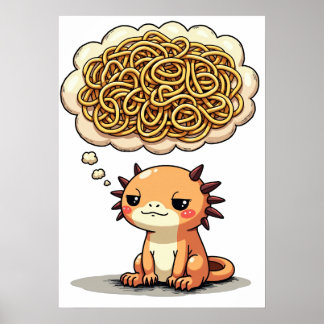 Poster Hang On Let Me Overthink This Axolotl Introvert Fu