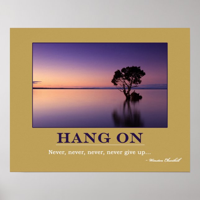 Poster HANG ON Motivation Cote (Devant)