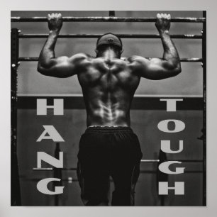 Poster Hang Tough Muscle Man Workgym