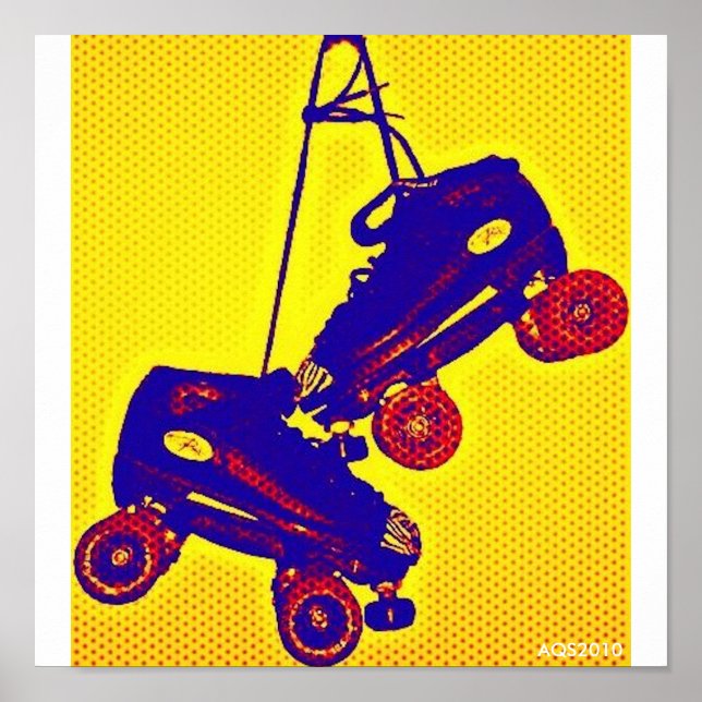Poster Hanging Patins Pop Art (Devant)