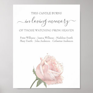Poster Hannah Panneau de mariage mémorial en souvenir a