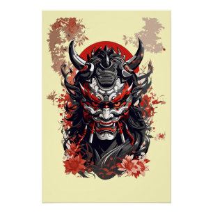 Poster Hannya masque japonais 3