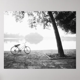 Poster Hanoi Vietnam, Bicyclette & Bay Mau Lake Parc Léni