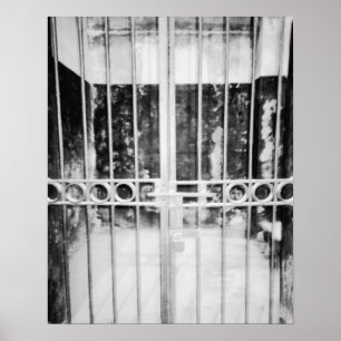 Poster Hanoi Vietnam, Détail de la cellule de la prison d