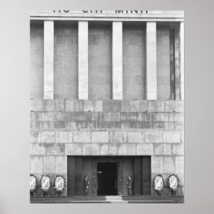 Poster Hanoï Vietnam, mausolée de Ho Chi Minh