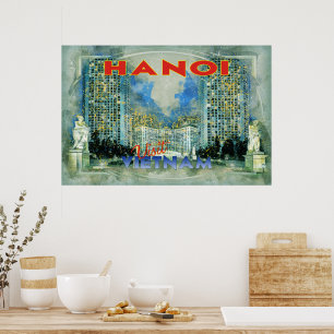 Poster Hanoï, Visitez le Vietnam...