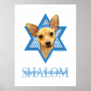 Poster Hanoukka Star of David - Chihuahua