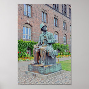 Poster Hans Christian Andersen Statue, Copenhague