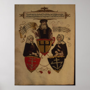 Poster Hans Fugger deux épouses Clara Widolf et Elisabeth