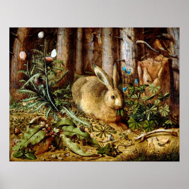 Poster Hans Hoffmann A Hare in the Forest (Devant)
