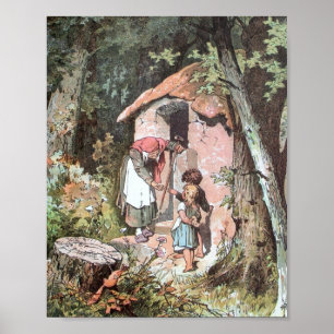 Poster Hansel et Gretel et la sorcière à la porte